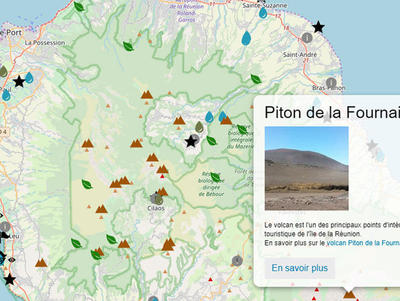 Carte interactive de l'île de la Réunion Carte de La Réunion