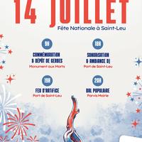 Programme fête nationale du 14 juillet à Saint-Leu Fête nationale à Saint-Leu