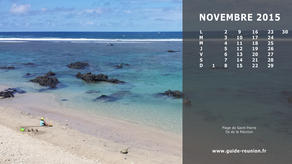 Calendrier Novembre 2015 - Ile de la Réunion