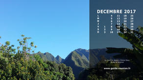 Calendrier Décembre 2017 - Ile de la Réunion