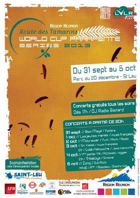 Epreuves de la coupe du monde de parapente à la Réunion Coupe du monde de parapente à la Réunion