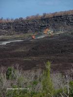 Reconstruction de la route Route des laves à la Réunion