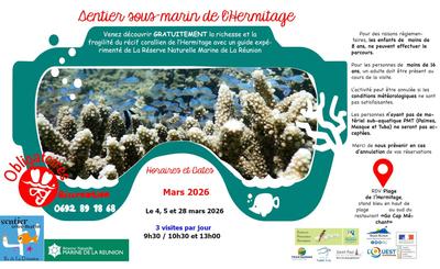 Planning visite Sentier sous marin de l'Hermitage Sentier sous marin de l'Hermitage