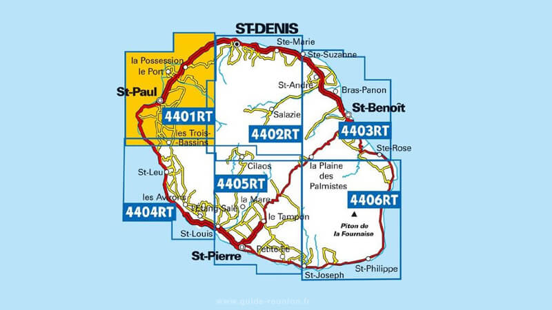Carte IGN La Réunion Carte IGN La Réunion