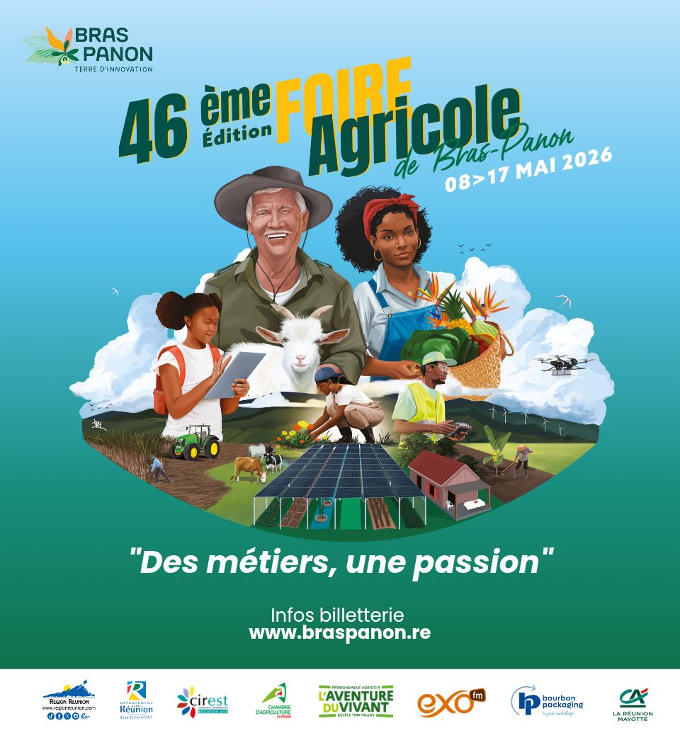 Affiche de la foire de Bras Panon - La Réunion Foire agricole de Bras Panon 2024 - La Réunion (974)