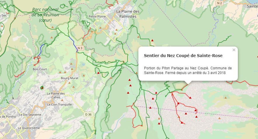 Consulter la carte interactive des sentiers et leur état Carte des sentiers de randonnée