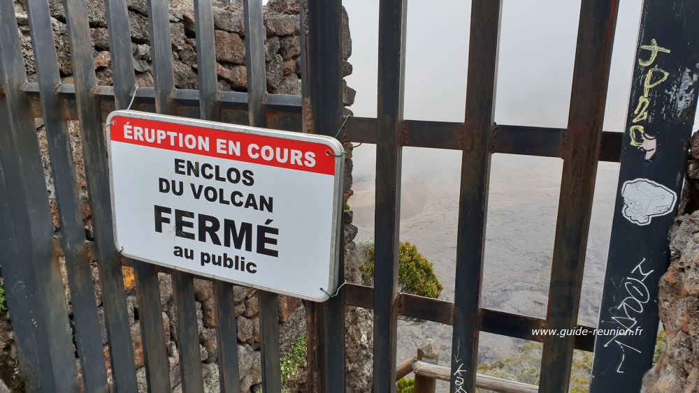 Alerte 2 du dispositif ORSEC Piton de La Fournaise - Eruption en cours Eruption en cours - Enclos du volcan fermé