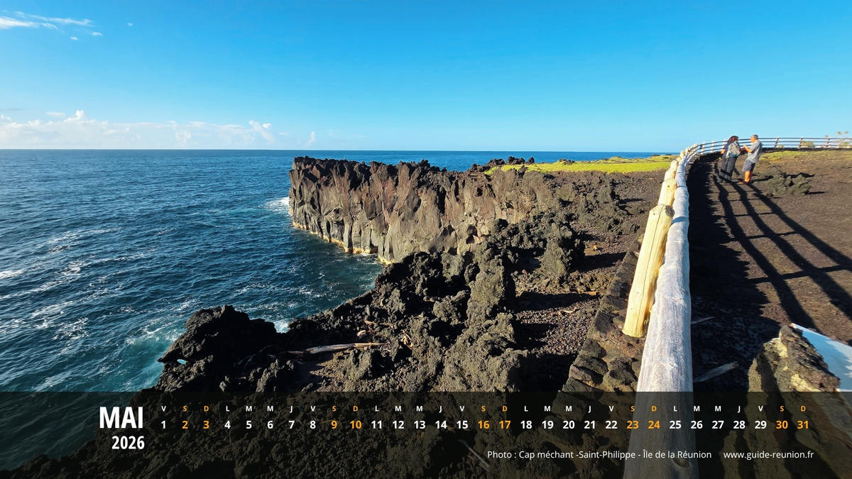 Calendrier Mai 2026 - La Réunion Calendrier Mai 2026 - Île de la Réunion