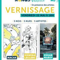Exposition 3 mois, 3 murs, 3 artistes à Nanas Vanille - Saint-Denis de La Réunion